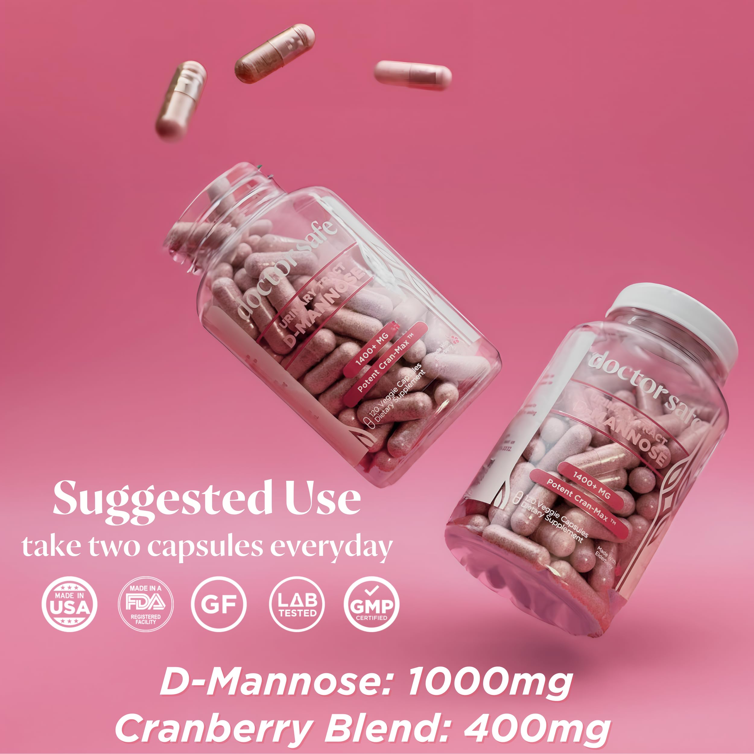 Foto 2 | Suplemento Doctor Safe Con Arándanos Para La Salud Del Tracto Urinario 1400 Mg - Venta Internacional.