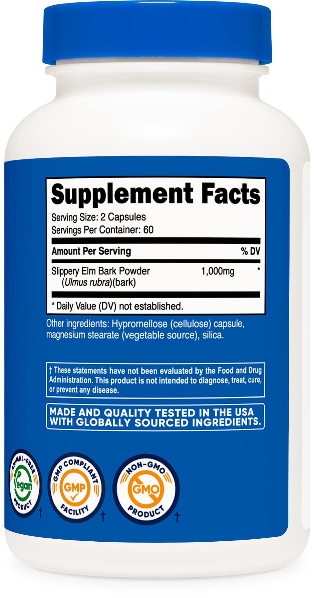 Foto 5 | Suplemento Nutricost De Corteza De Olmo, Cápsulas, 1000 Mg X 120 - Venta Internacional.