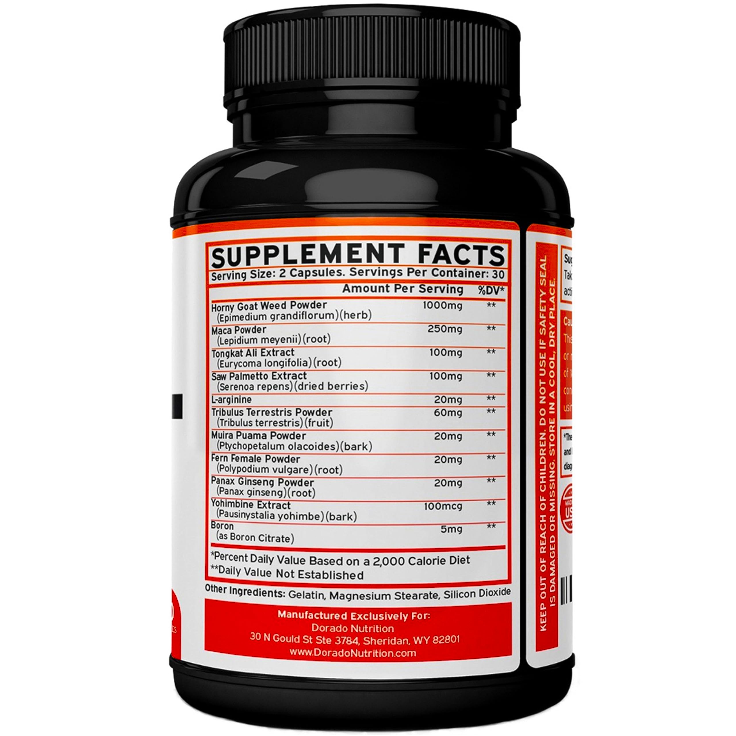 Foto 3 pulgar | Suplemento Dorado Nutrition Horny Goat Weed 1590 Mg 60 Cápsulas - Venta Internacional.