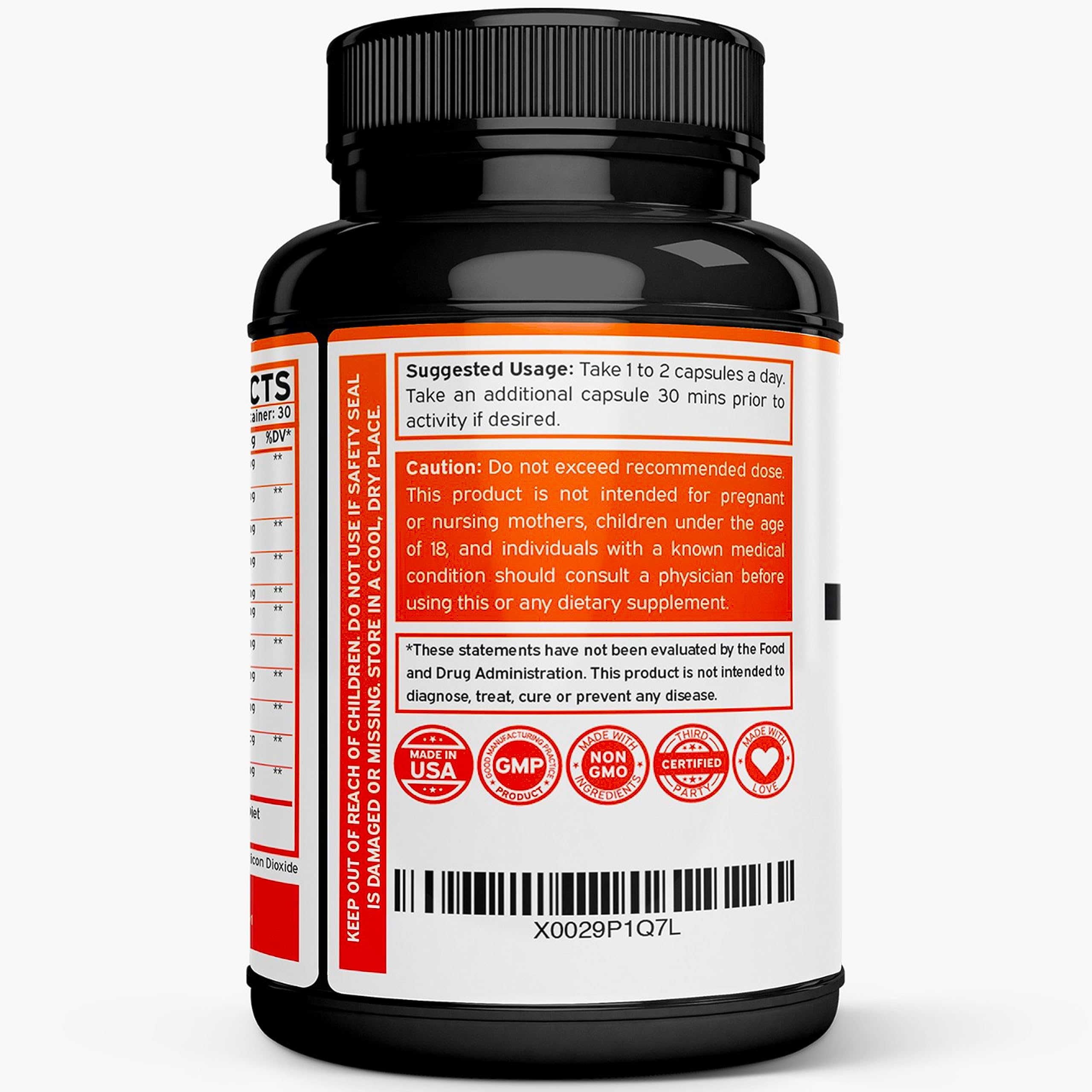 Foto 4 pulgar | Suplemento Dorado Nutrition Horny Goat Weed 1590 Mg 60 Cápsulas - Venta Internacional.