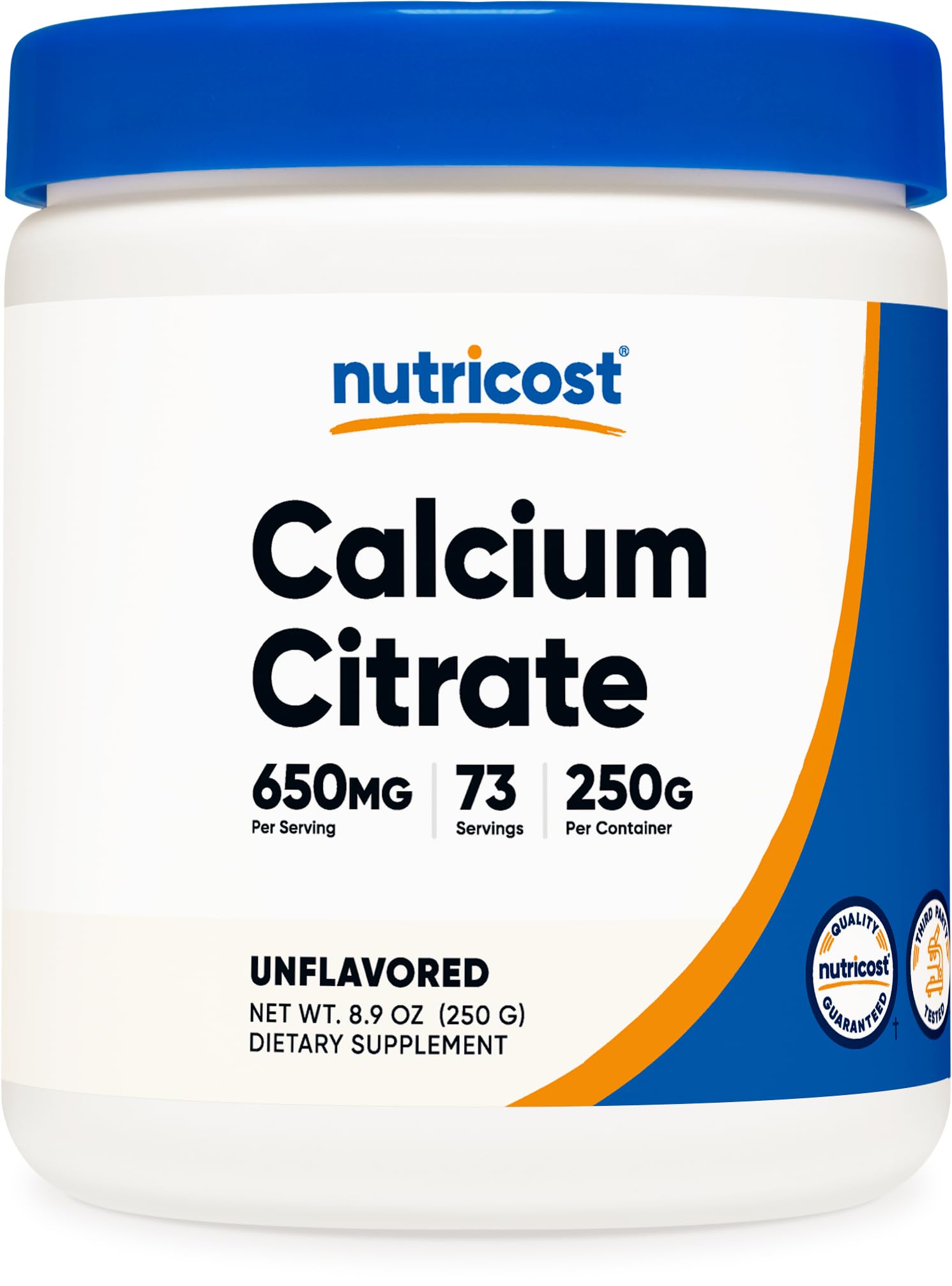 Foto 2 pulgar | Citrato De Calcio En Polvo Nutricost 250 G Sin Sabor - Venta Internacional.