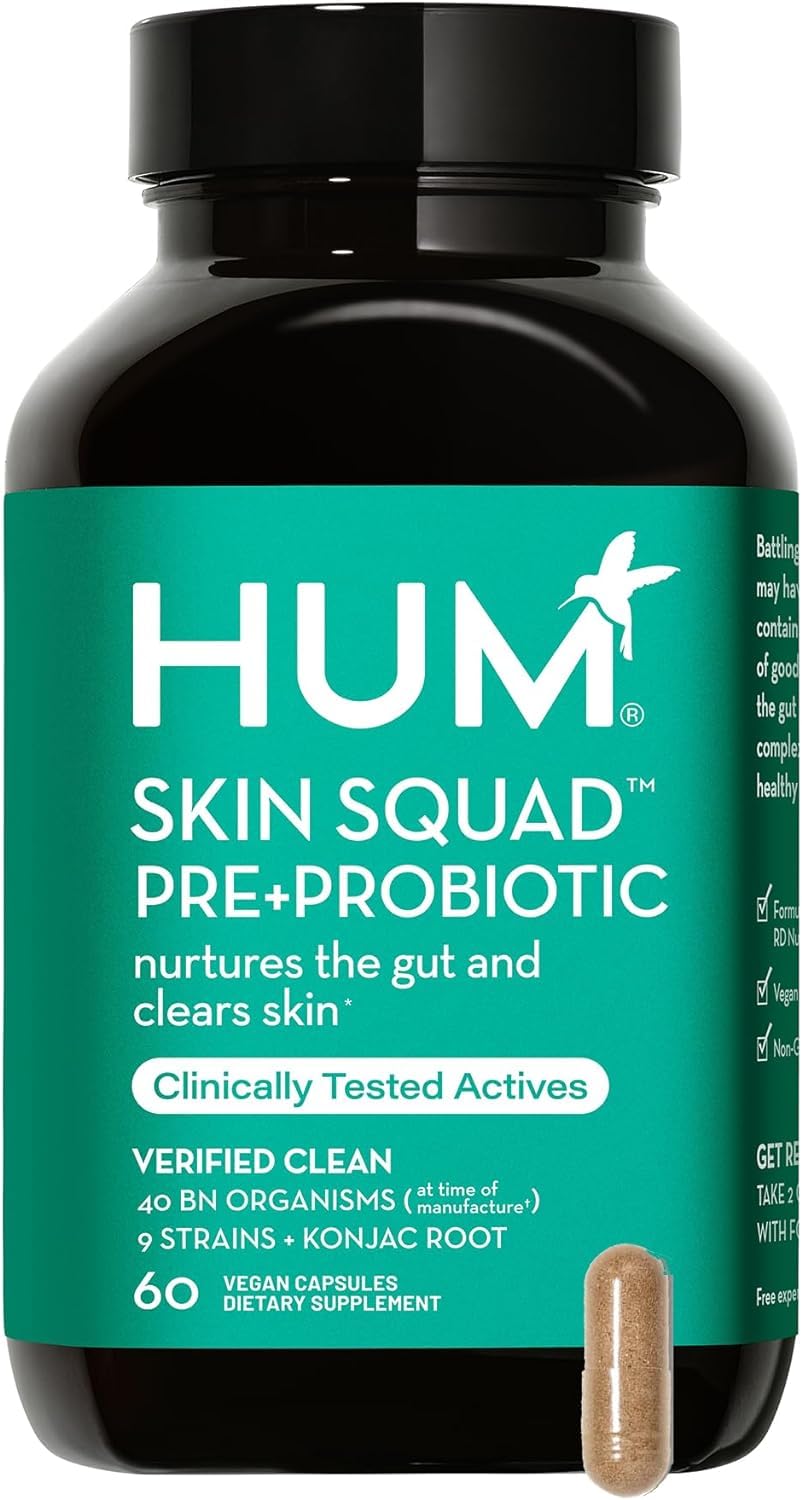 Foto 2 pulgar | Suplemento Probiótico Hum Skin Squad Para Piel Limpia 60 Cápsulas - Venta Internacional.