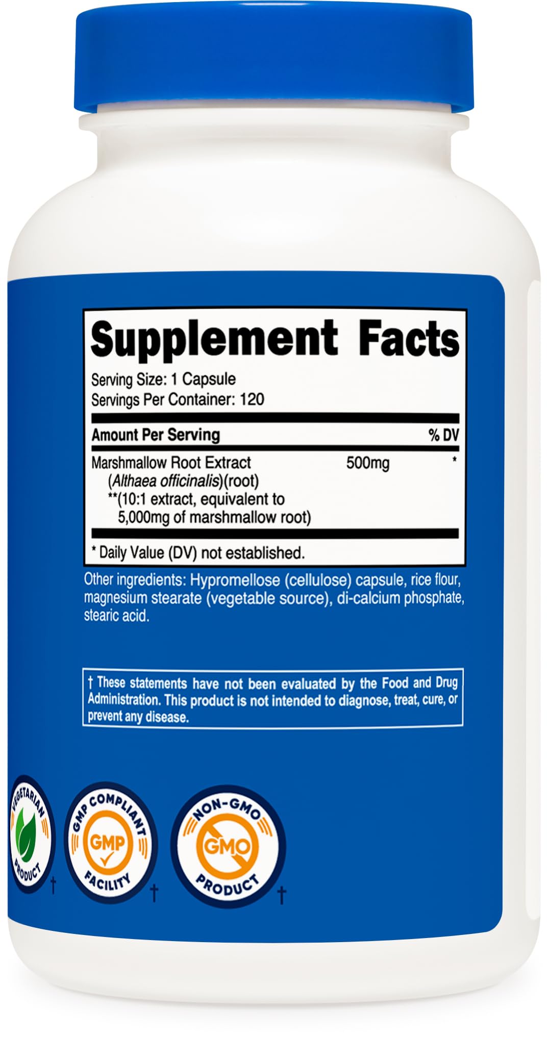 Foto 6 pulgar | Suplemento Nutricost De Raíz De Malvavisco 5000 Mg 120 Cápsulas - Venta Internacional.