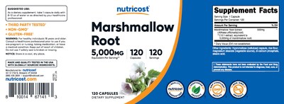 Foto 6 | Suplemento Nutricost De Raíz De Malvavisco 5000 Mg 120 Cápsulas - Venta Internacional.