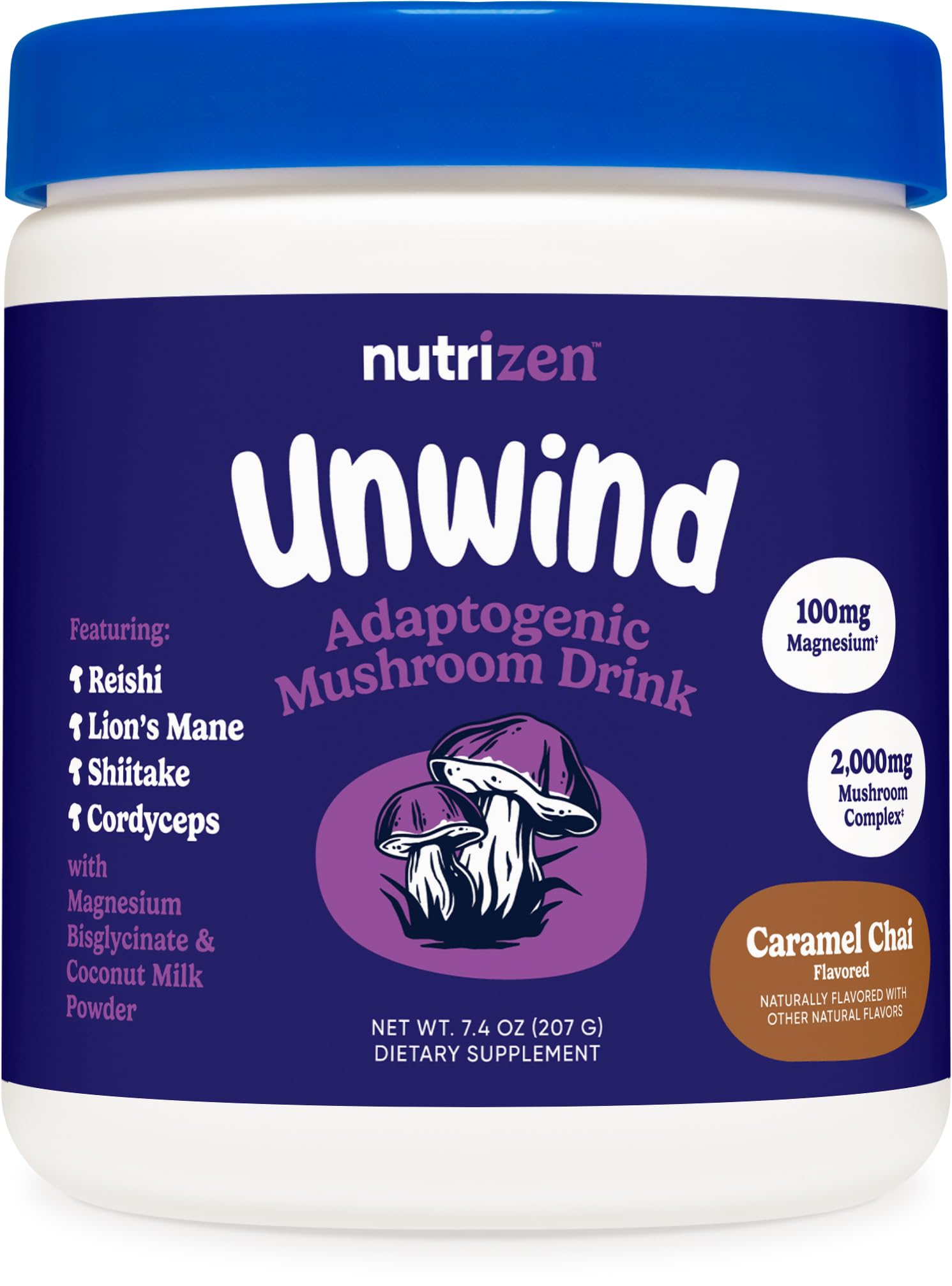 Foto 2 pulgar | Beba Nutricost Nutrizen Pm Unwind, Hongos Adaptógenos, 30 Raciones - Venta Internacional.