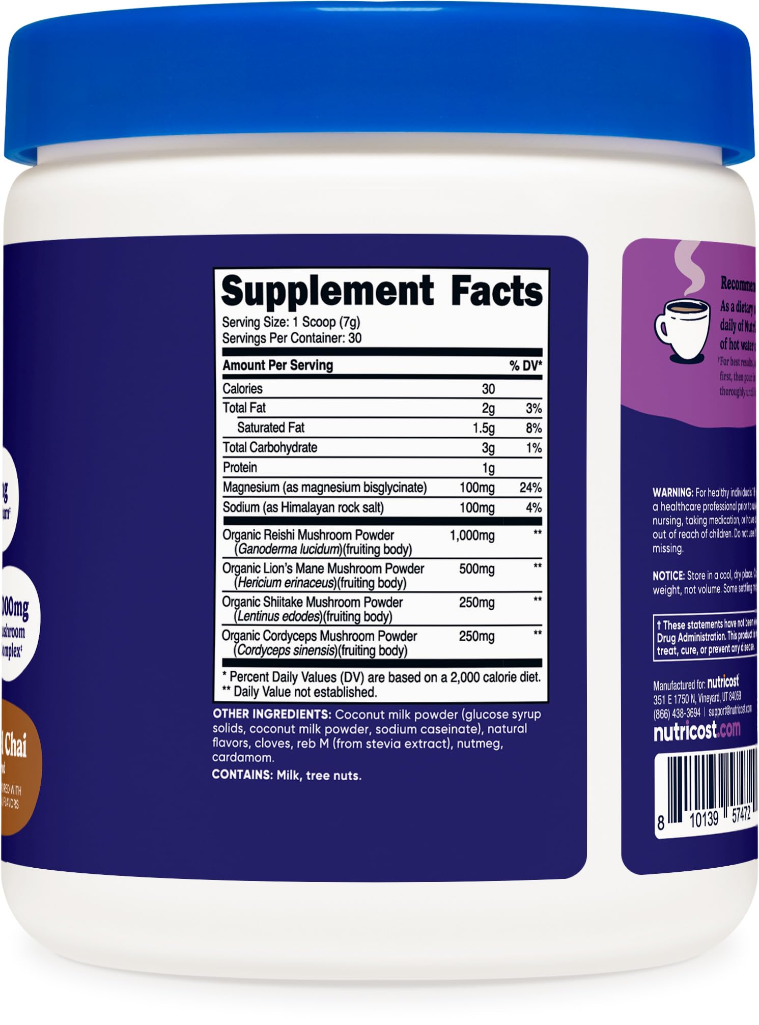 Foto 6 pulgar | Beba Nutricost Nutrizen Pm Unwind, Hongos Adaptógenos, 30 Raciones - Venta Internacional.