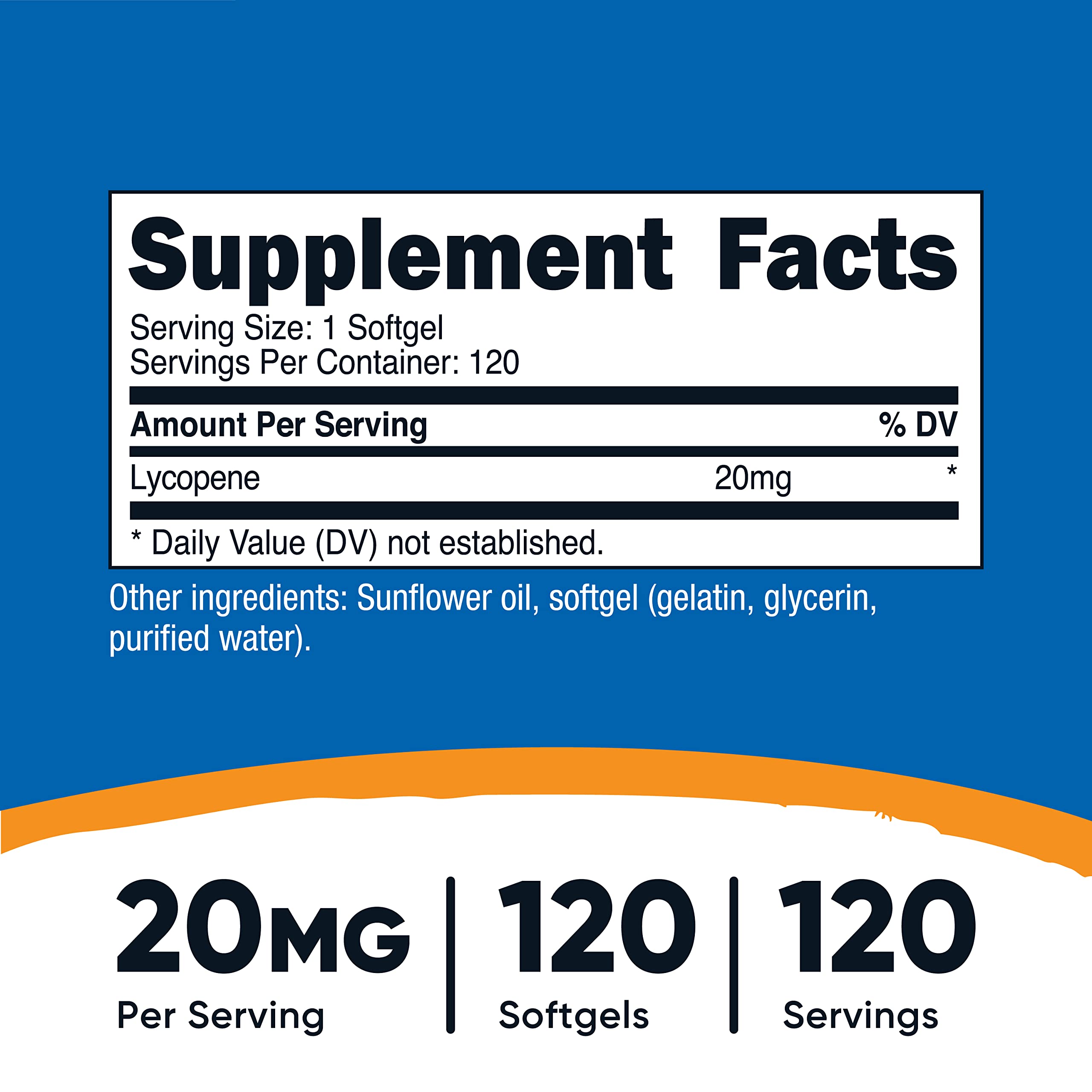 Foto 3 pulgar | Suplemento Nutricost De Licopeno, 20 Mg, 120 Cápsulas Blandas, Sin Gluten - Venta Internacional.