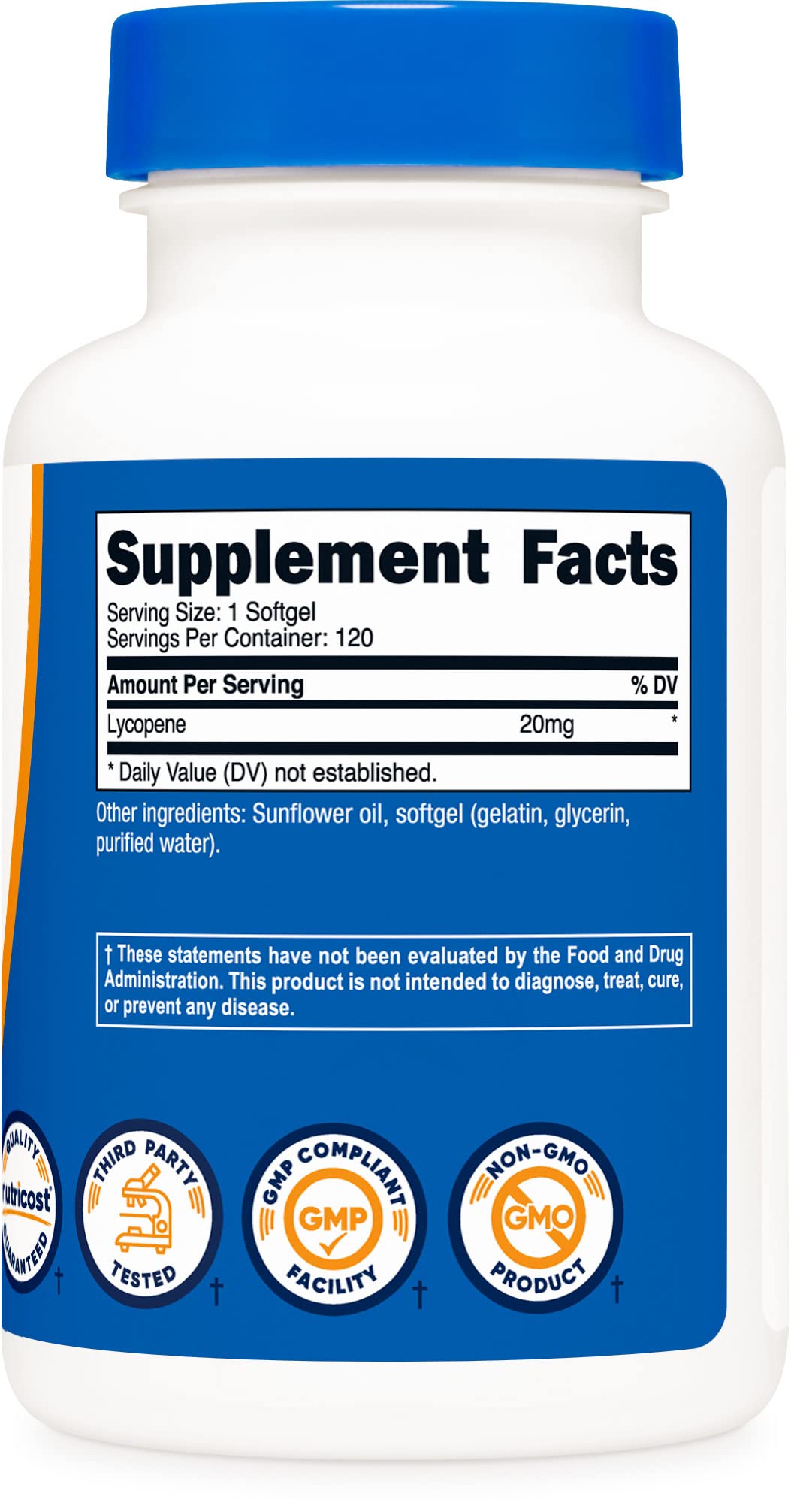 Foto 5 pulgar | Suplemento Nutricost De Licopeno, 20 Mg, 120 Cápsulas Blandas, Sin Gluten - Venta Internacional.