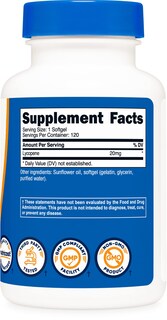 Foto 4 | Suplemento Nutricost De Licopeno, 20 Mg, 120 Cápsulas Blandas, Sin Gluten - Venta Internacional.