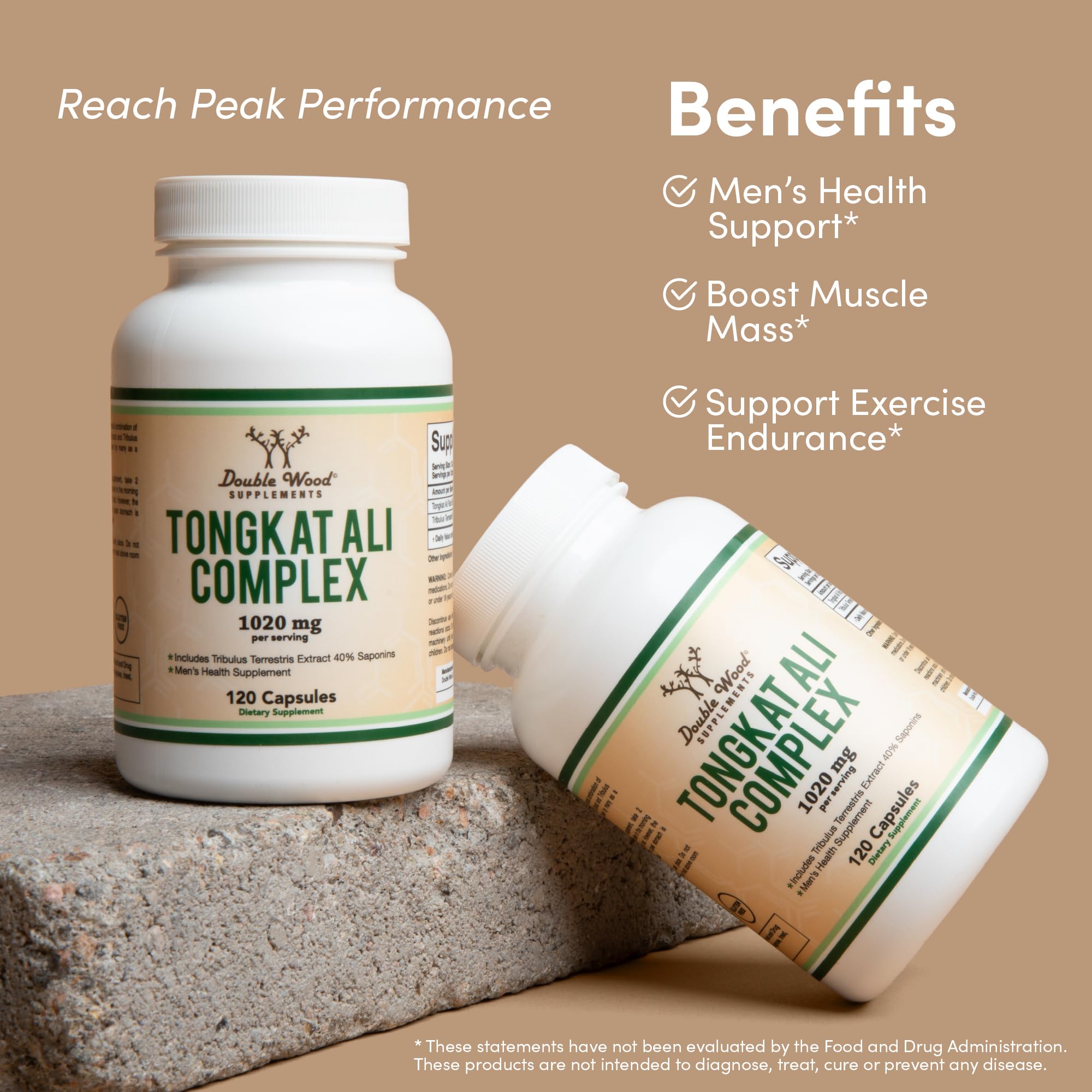 Foto 3 pulgar | Suplemento De Extracto De Double Wood Tongkat Ali 200:1 1020 Mg - Venta Internacional.