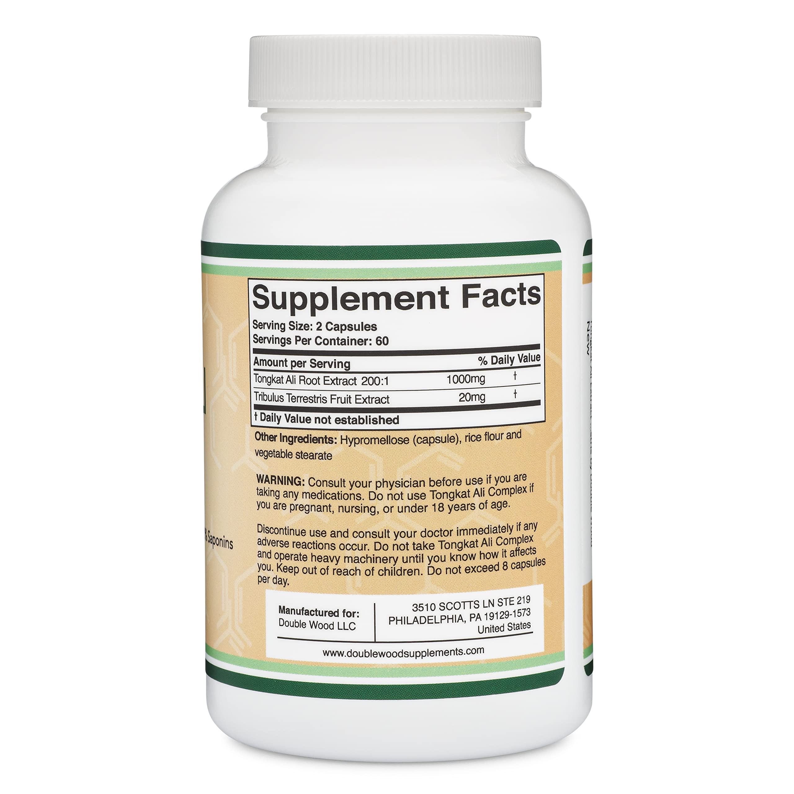 Foto 5 pulgar | Suplemento De Extracto De Double Wood Tongkat Ali 200:1 1020 Mg - Venta Internacional.