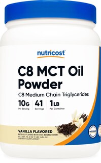 Foto 1 | Aceite Mct En Polvo Nutricost C8 454 G (sabor A Vainilla) Keto Diet - Venta Internacional.
