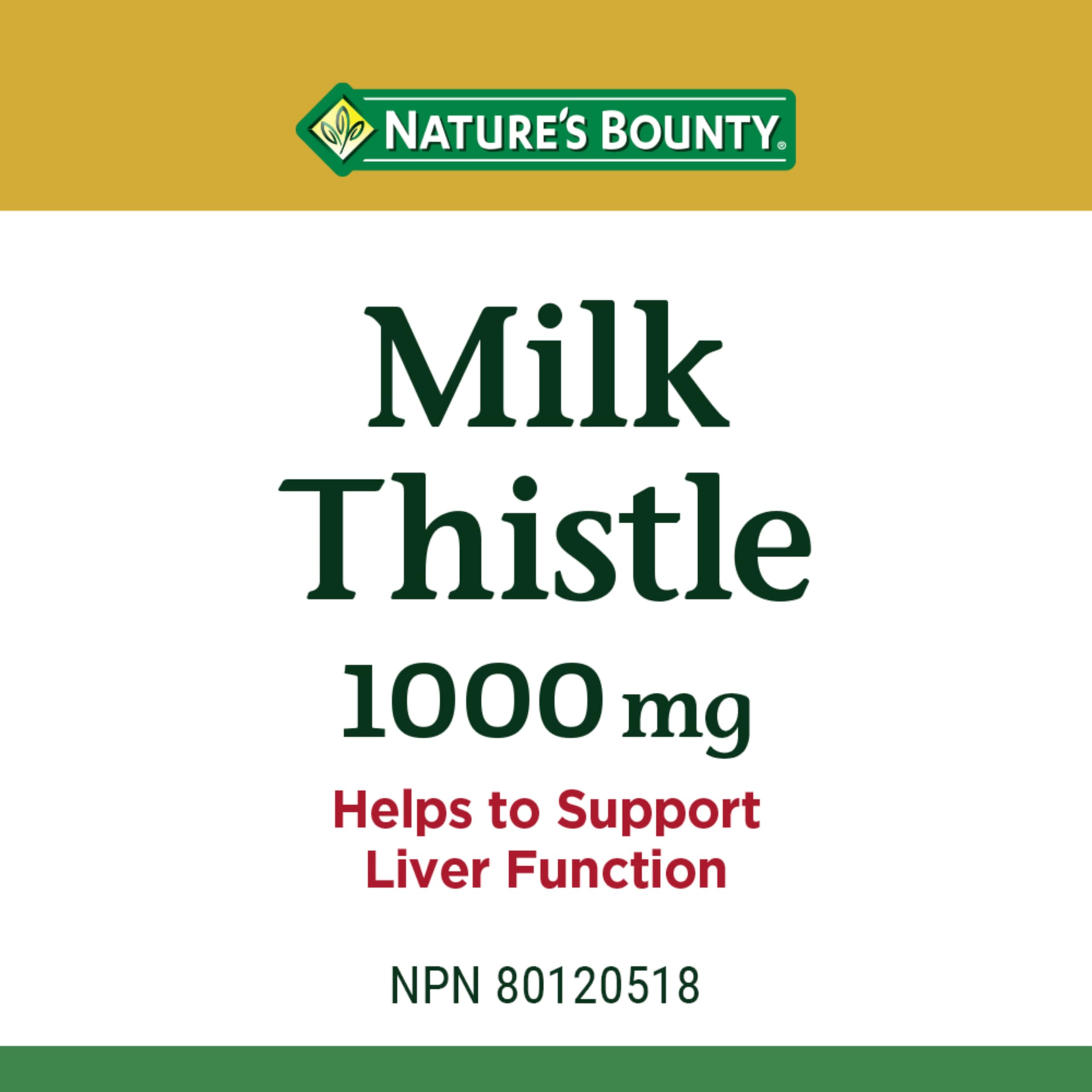 Foto 3 pulgar | Suplemento Nature's Bounty Milk Thistle 200 Cápsulas Blandas - Venta Internacional.