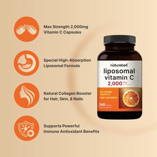 Foto 3 | Suplemento Naturebell De Vitamina C Liposomal 2000 Mg 240 Cápsulas - Venta Internacional