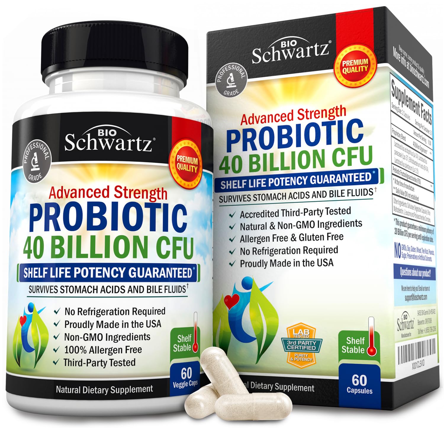 Foto 1 | Suplemento Bioschwartz Daily Probiotic De 40 Mil Millones De Cfu Para La Salud Intestinal - Venta Internacional.