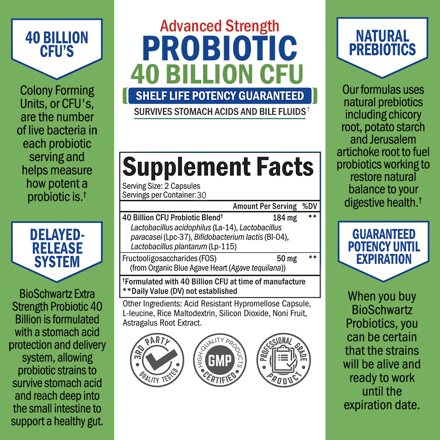 Foto 4 pulgar | Suplemento Bioschwartz Daily Probiotic De 40 Mil Millones De Cfu Para La Salud Intestinal - Venta Internacional.