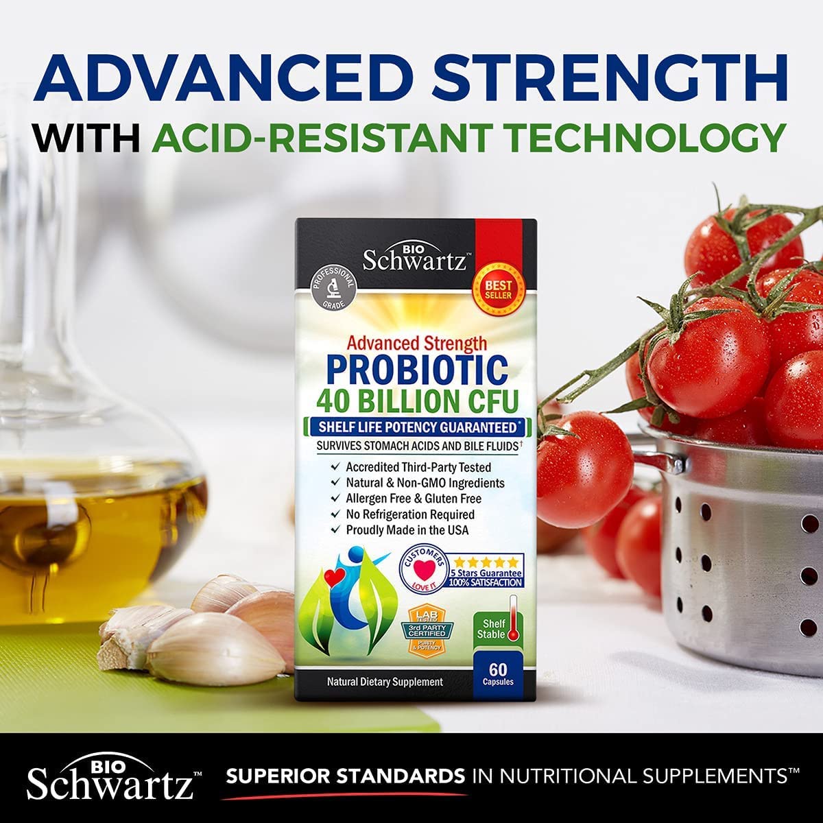 Foto 5 pulgar | Suplemento Bioschwartz Daily Probiotic De 40 Mil Millones De Cfu Para La Salud Intestinal - Venta Internacional.