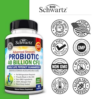 Foto 6 | Suplemento Bioschwartz Daily Probiotic De 40 Mil Millones De Cfu Para La Salud Intestinal - Venta Internacional.