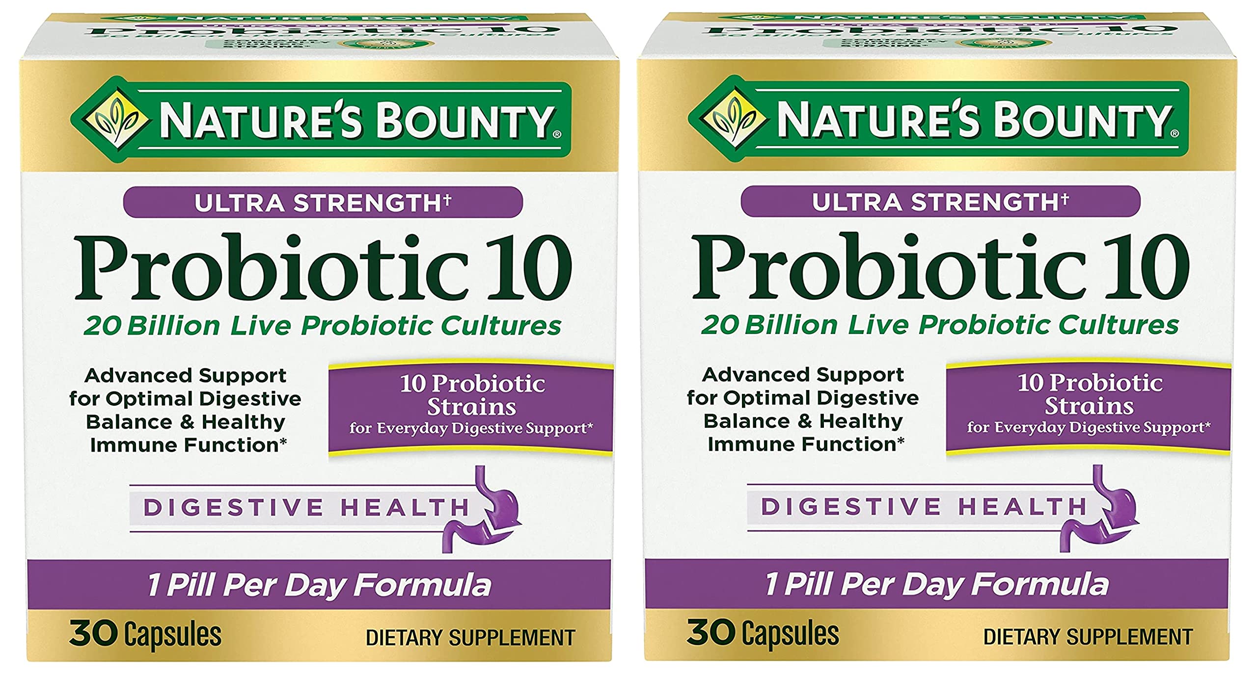 Foto 2 pulgar | Suplemento Probiótico Nature's Bounty, 10 Unidades Ultra Fuertes, 30 Cápsulas - Venta Internacional.