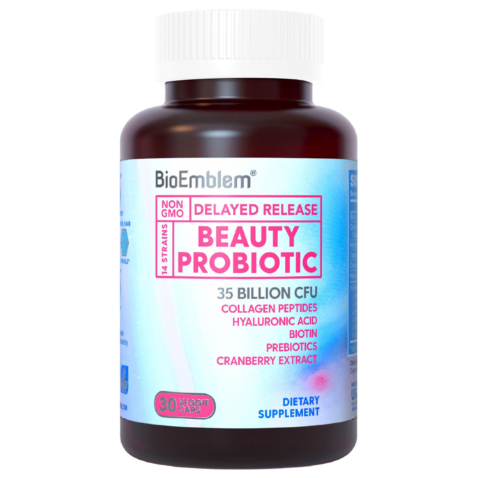 Suplemento Probiótico Bioemblem Beauty Women 35b Cfu 30 Cápsulas - Venta Internacional.