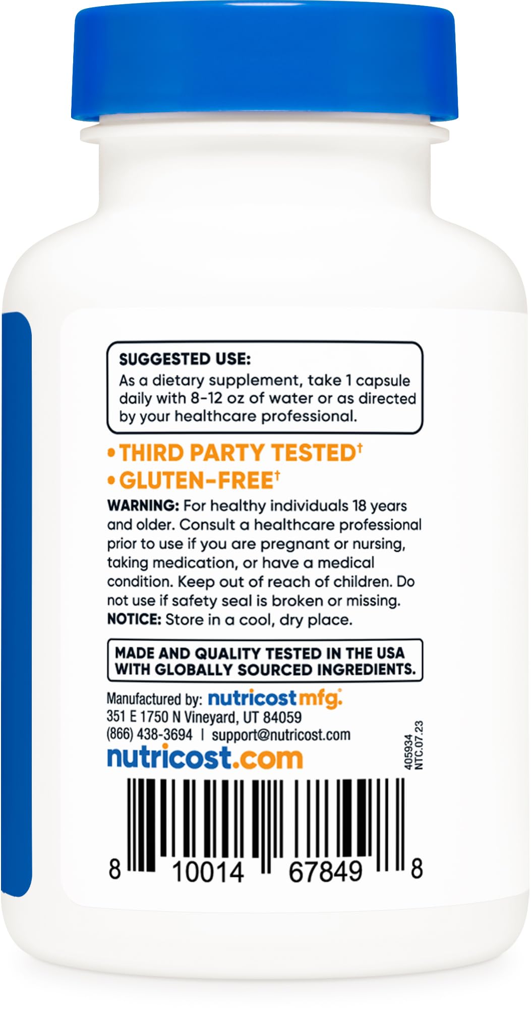 Foto 4 pulgar | Suplemento Nutricost De Vitamina B12 2000 Mcg 120 Cápsulas - Venta Internacional.
