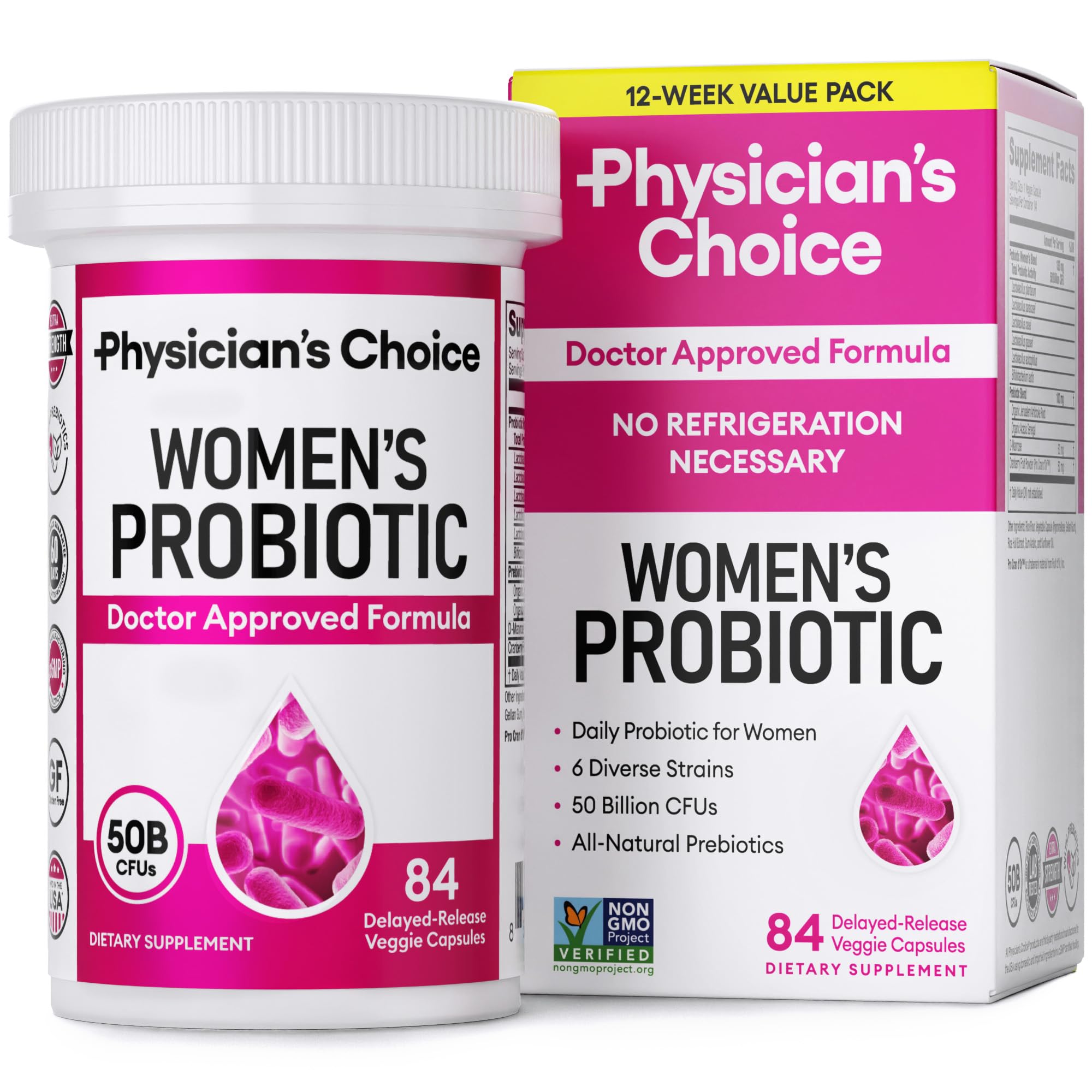 Foto 2 pulgar | Probiotics Physician's Choice, Equilibrio De Ph Para Mujeres, 50 G, Cfu, 84 Ct - Venta Internacional.