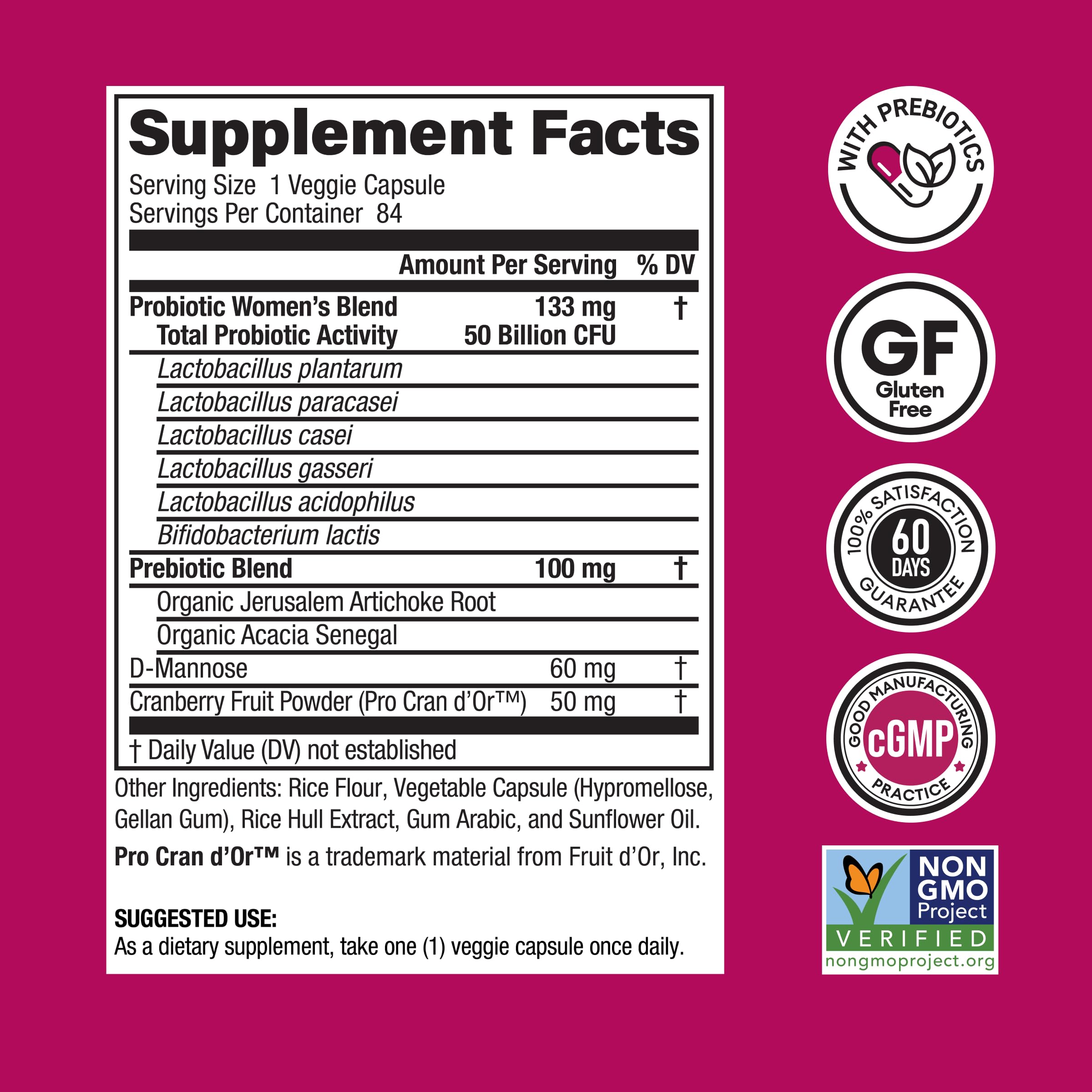 Foto 3 pulgar | Probiotics Physician's Choice, Equilibrio De Ph Para Mujeres, 50 G, Cfu, 84 Ct - Venta Internacional.