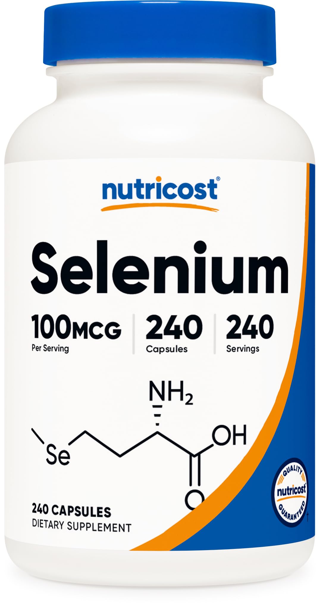 Foto 2 pulgar | Suplemento Nutricost Selenium 100 Mcg 240 Cápsulas - Venta Internacional.