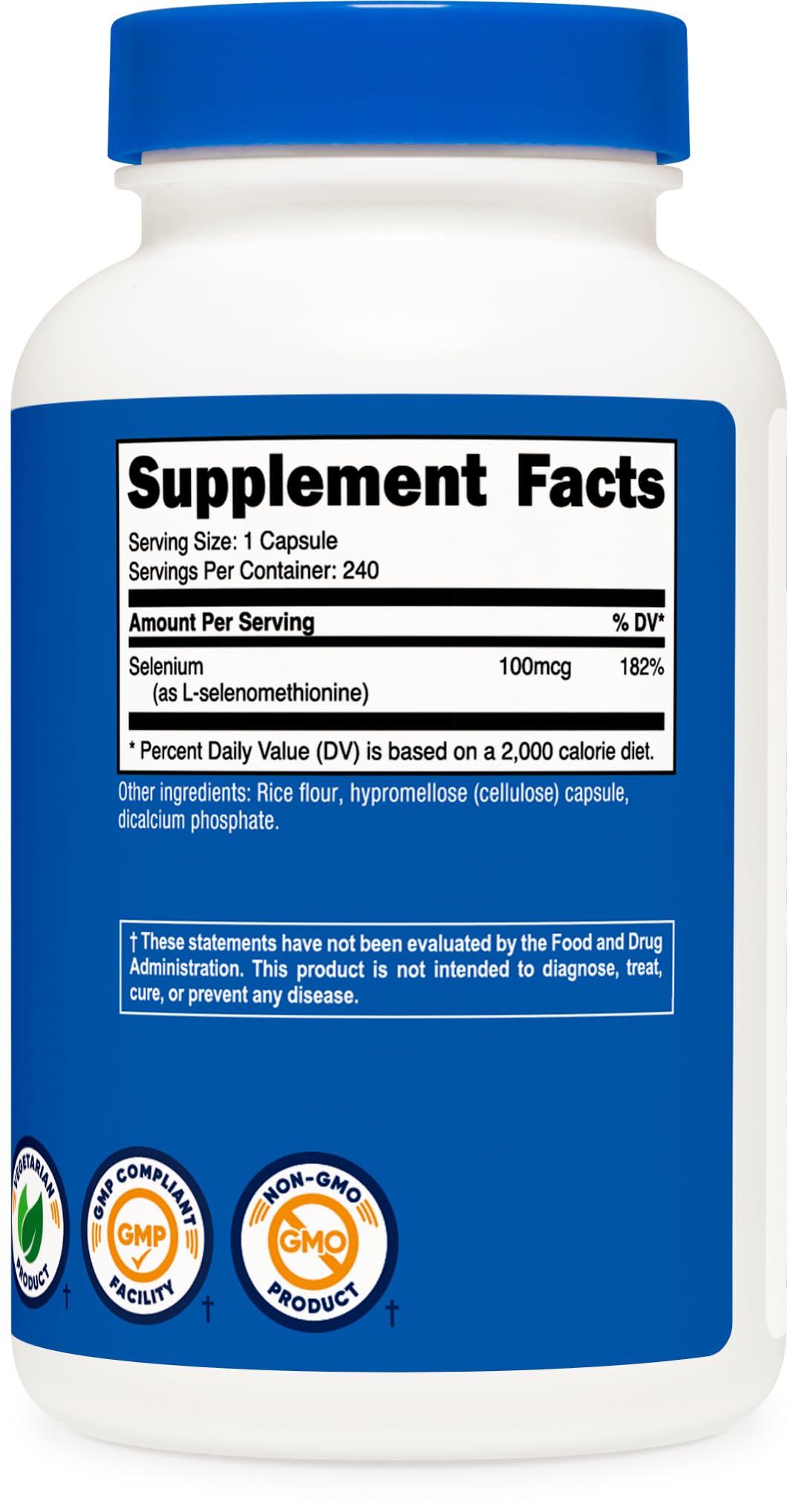 Foto 6 pulgar | Suplemento Nutricost Selenium 100 Mcg 240 Cápsulas - Venta Internacional.