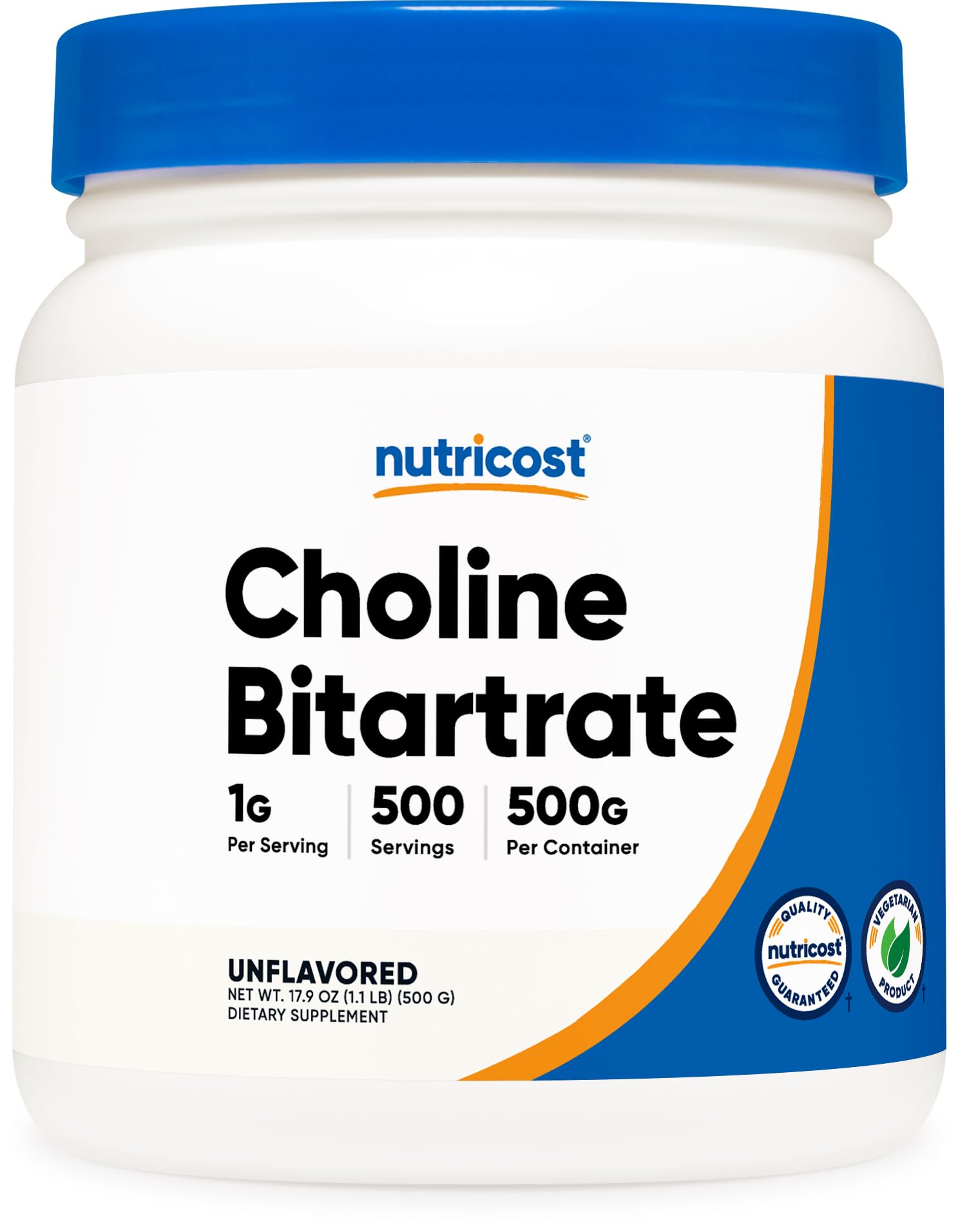 Foto 2 pulgar | Suplemento Nutricost De Bitartrato De Colina En Polvo 500 G - Venta Internacional.