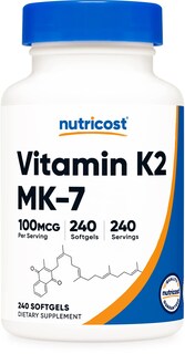 Foto 1 | Suplemento Nutricost De Vitamina K2 Mk-7, 100 Mcg, 240 Cápsulas Blandas - Venta Internacional.