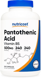 Foto 1 | Suplemento Nutricost De Ácido Pantoténico (vitamina B5) 500 Mg 240 Cápsulas - Venta Internacional.
