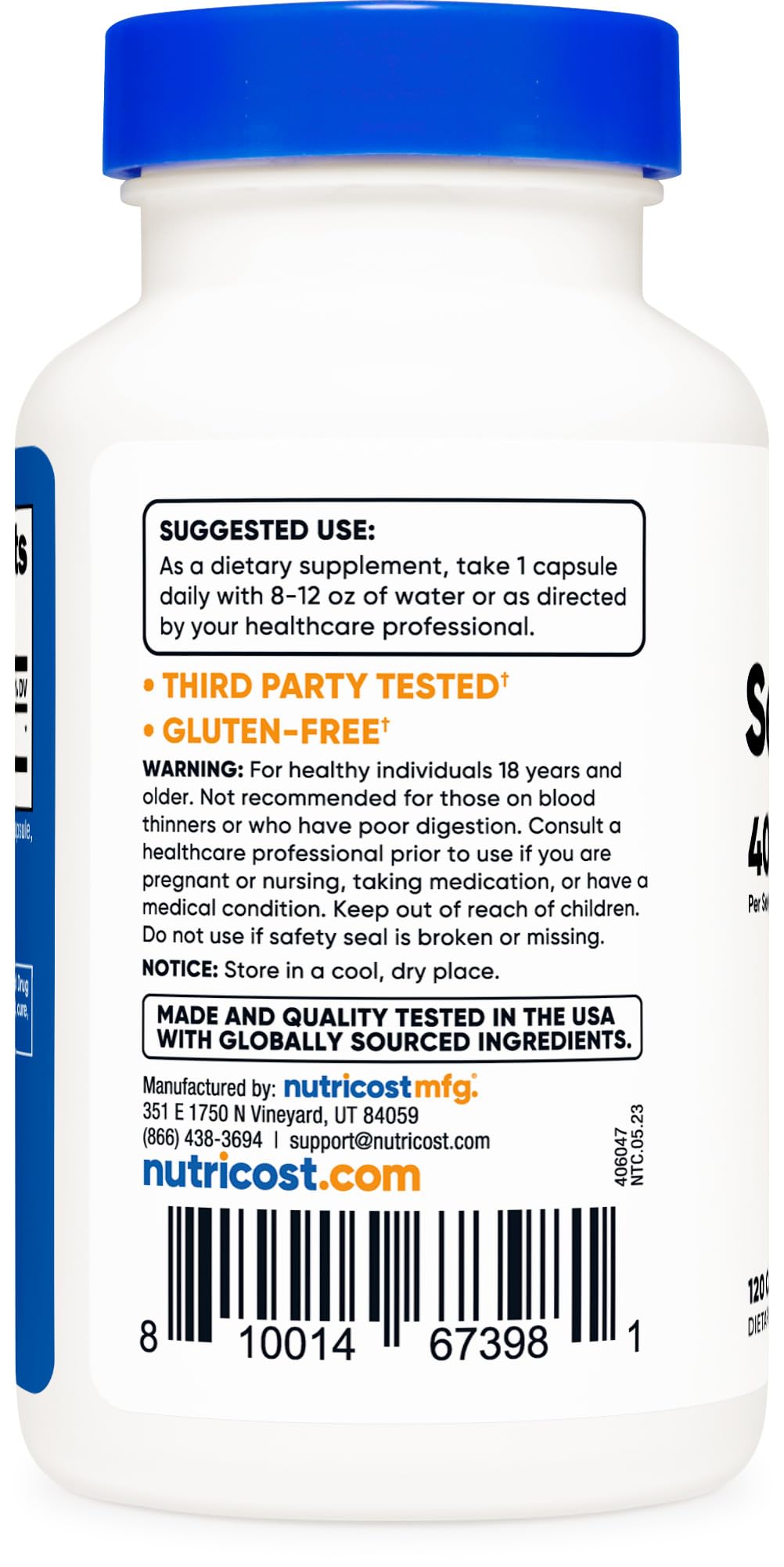 Foto 5 pulgar | Suplemento Nutricost Serrapeptase 40,000 Spu 120 Cápsulas - Venta Internacional.