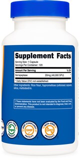 Foto 5 | Suplemento Nutricost Serrapeptase 40,000 Spu 120 Cápsulas - Venta Internacional.