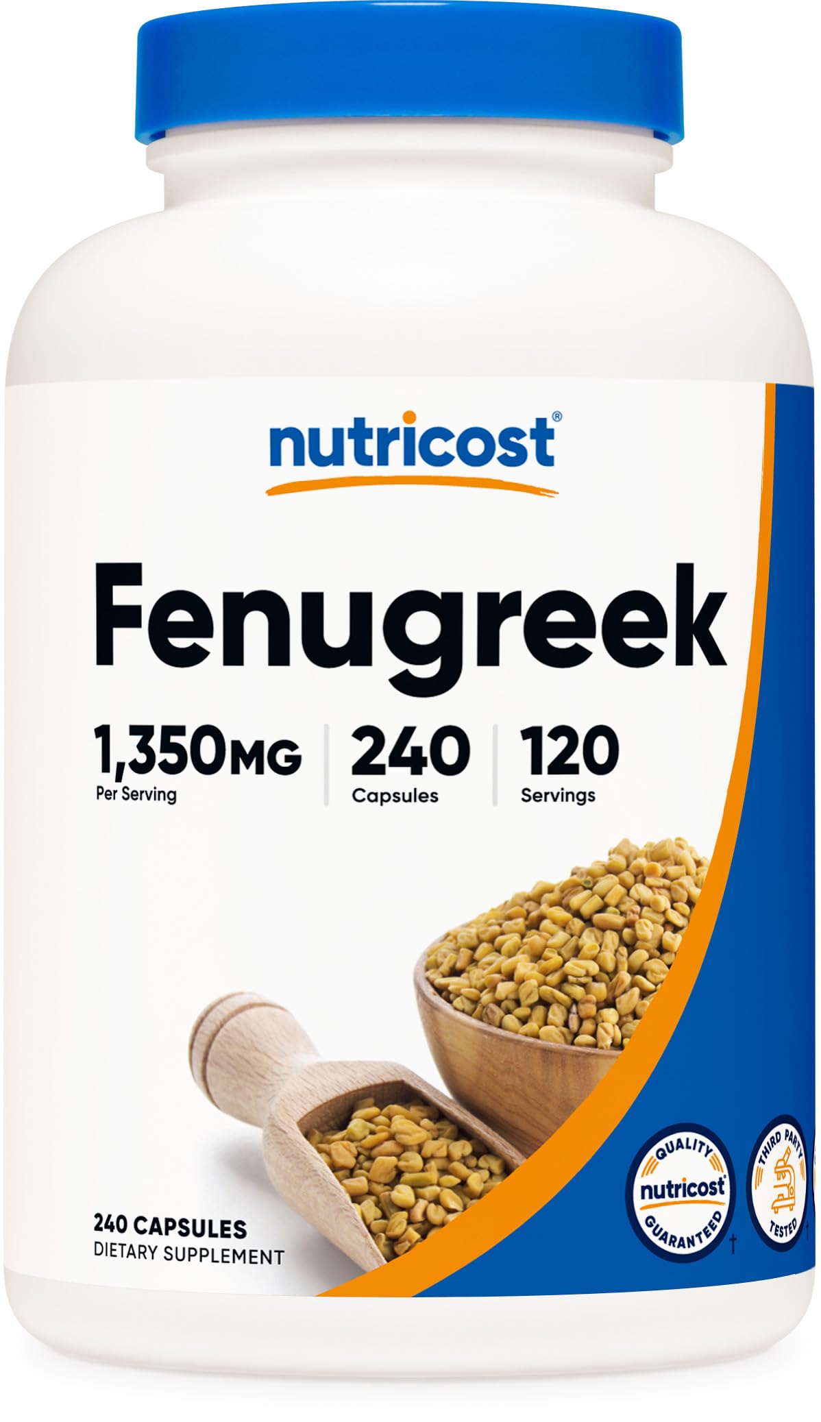 Foto 2 pulgar | Suplemento Nutricost De Semillas De Alholva 1350 Mg 240 Cápsulas - Venta Internacional.