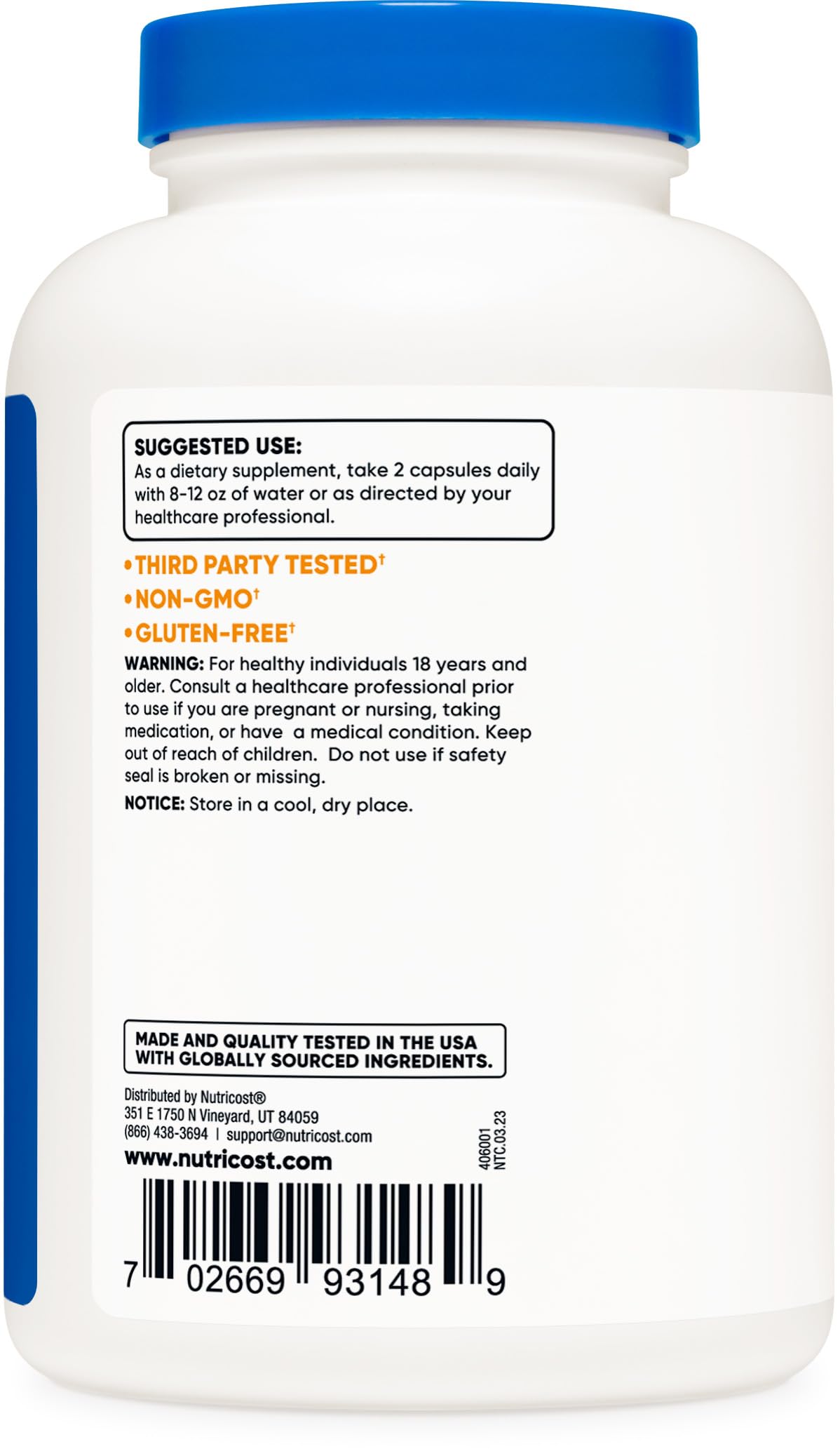 Foto 4 | Suplemento Nutricost De Semillas De Alholva 1350 Mg 240 Cápsulas - Venta Internacional.