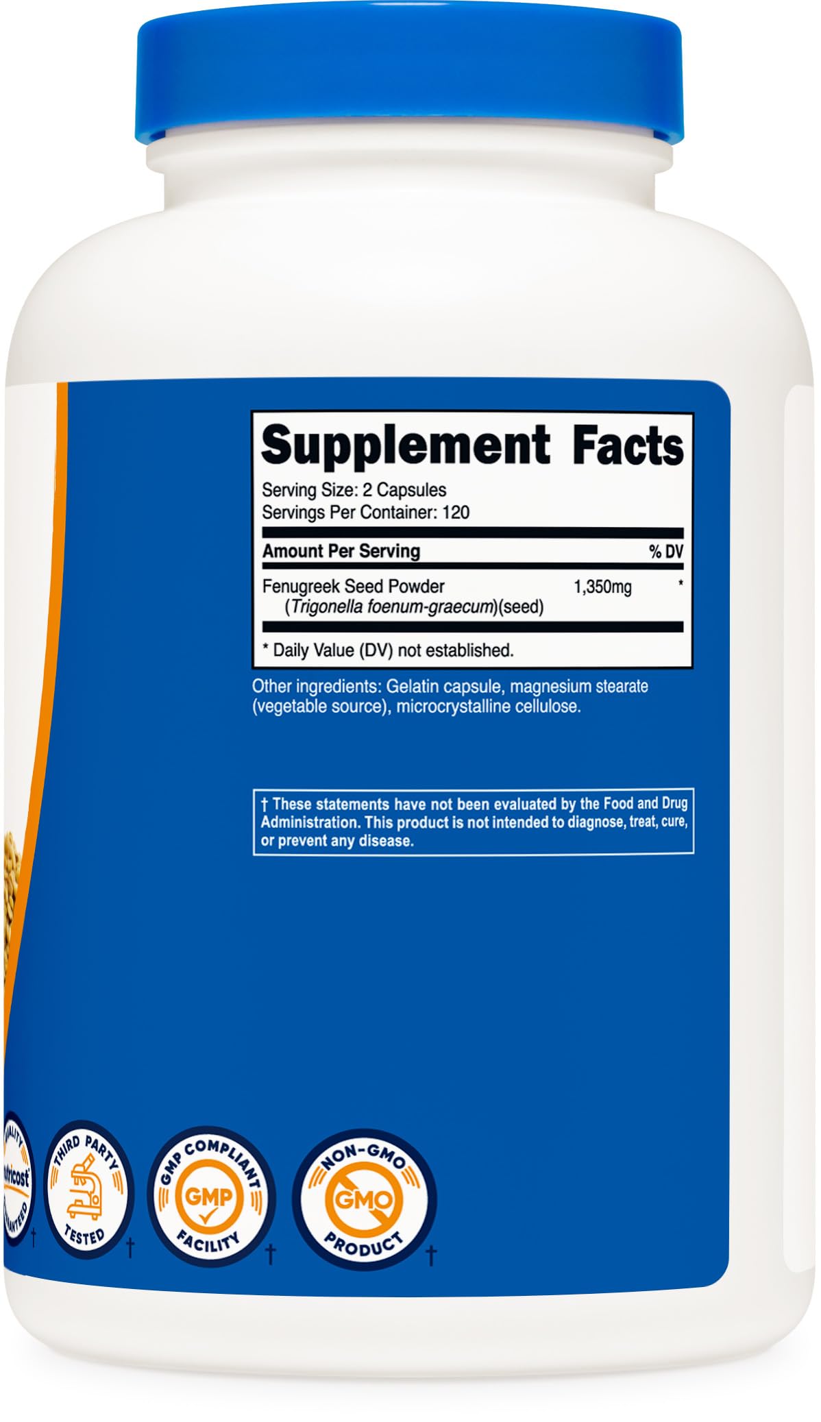 Foto 6 pulgar | Suplemento Nutricost De Semillas De Alholva 1350 Mg 240 Cápsulas - Venta Internacional.