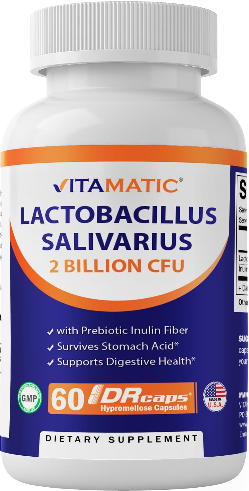 Foto 2 pulgar | Suplemento Vitamático Lactobacillus Salivarius 2b Cfu 60 Cápsulas - Venta Internacional