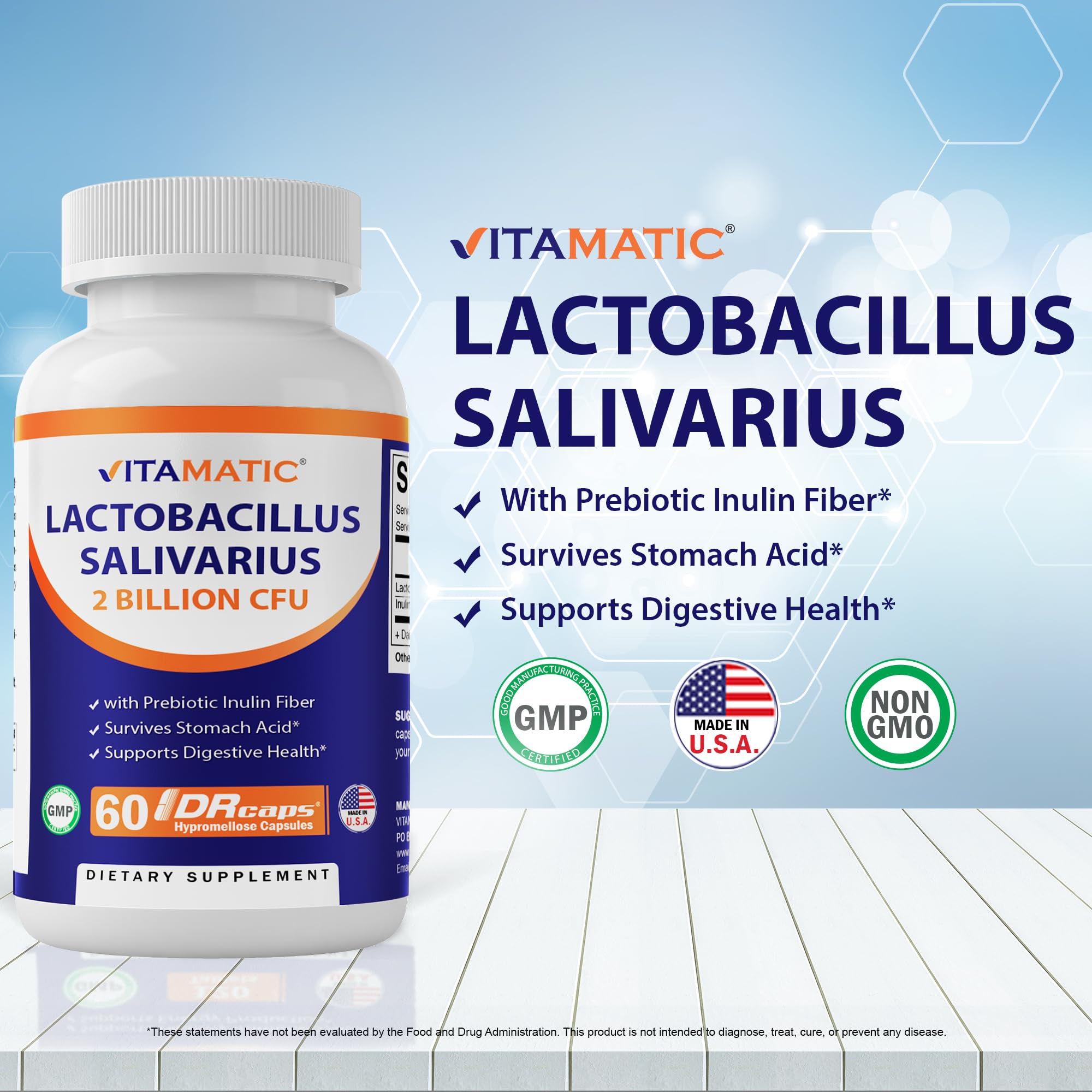Foto 4 | Suplemento Vitamático Lactobacillus Salivarius 2b Cfu 60 Cápsulas - Venta Internacional