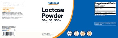 Foto 6 | Suplemento Nutricost De Lactasa En Polvo, 500 G, Sin Ogm, Sin Gluten - Venta Internacional.