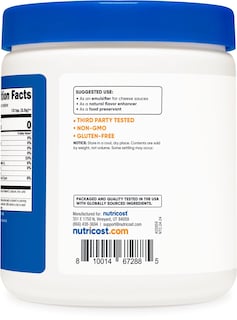 Foto 4 | Citrato De Sodio En Polvo Nutricost 454 G (454 Ml) De Calidad Alimentaria, Sin Ogm - Venta Internacional.