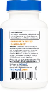 Foto 4 | Suplemento Nutricost Garlic 1000 Mg 240 Cápsulas Blandas Sin Gluten - Venta Internacional.