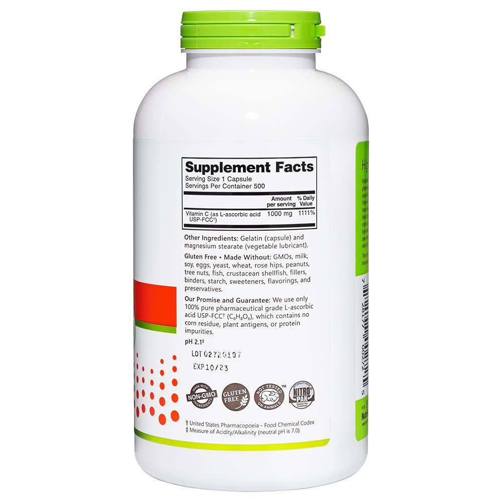 Foto 3 | Suplemento Nutribiotic De Vitamina C, 1000 Mg, Cápsulas, 500 Unidades - Venta Internacional.