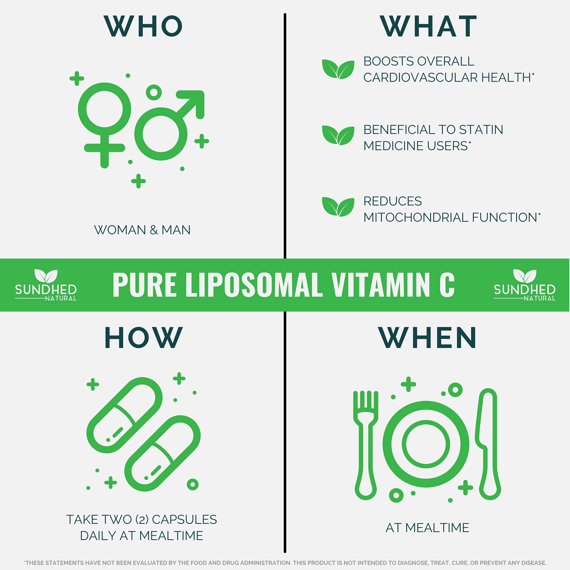 Foto 2 | Suplemento De Vitamina C Liposomal Pura Y Natural De Sundhed, 1200 Mg - Venta Internacional.