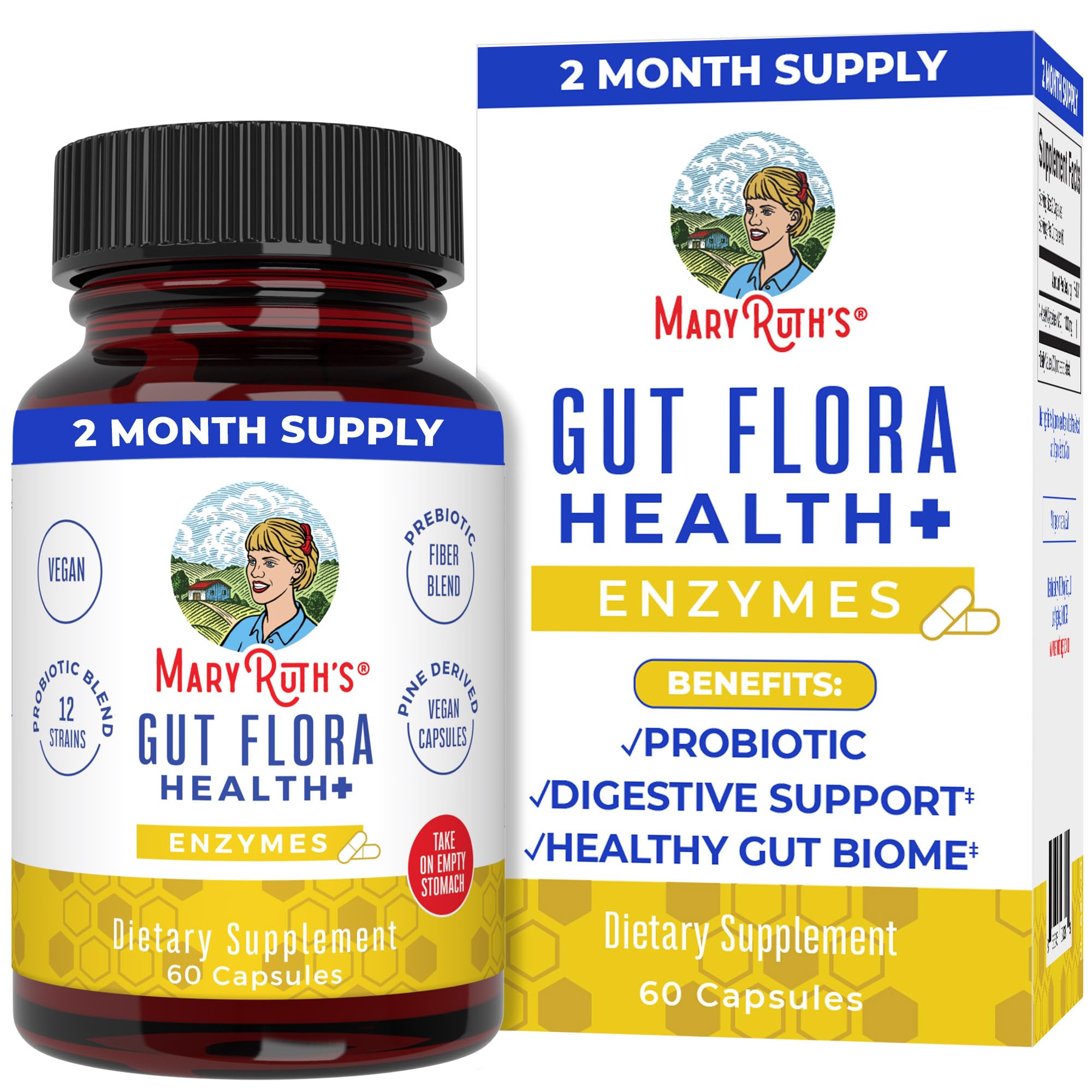 Foto 1 | Suplemento Gut Flora Health+ Enzymes De Maryruth, 60 Cápsulas - Venta Internacional.