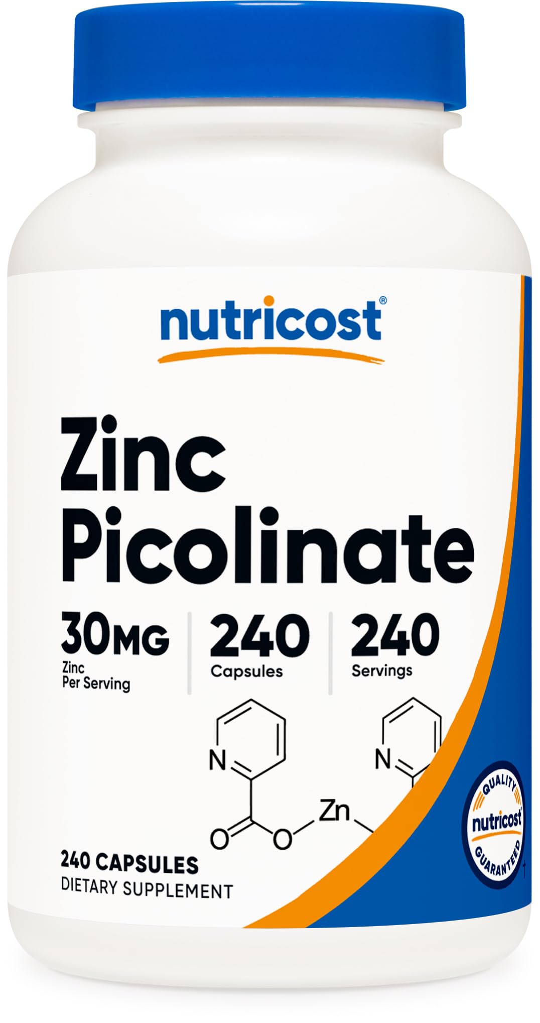 Foto 2 pulgar | Suplemento Nutricost Picolinato Zinc 30 Mg 240 Cápsulas - Venta Internacional