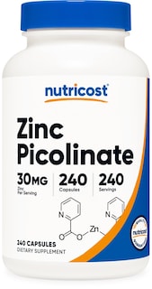 Foto 1 | Suplemento Nutricost Picolinato Zinc 30 Mg 240 Cápsulas - Venta Internacional