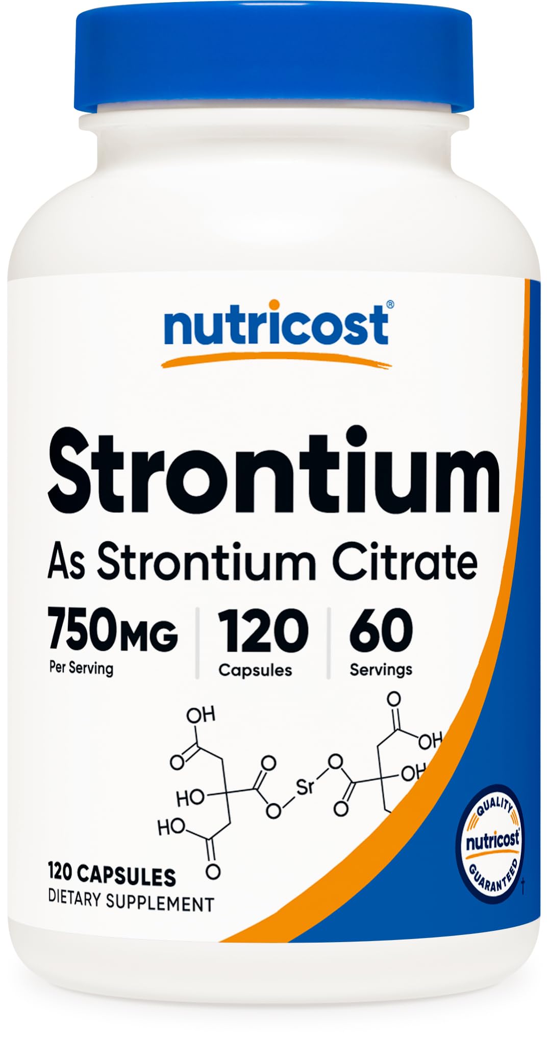Foto 2 pulgar | Suplemento Nutricost De Citrato De Estroncio 750 Mg 120 Cápsulas - Venta Internacional.