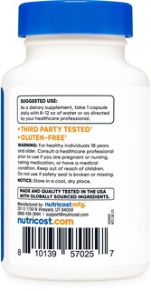 Foto 4 | Suplemento Nutricost Pqq (pirroloquinolina Quinona) 20 Mg 30 Cápsulas - Venta Internacional.