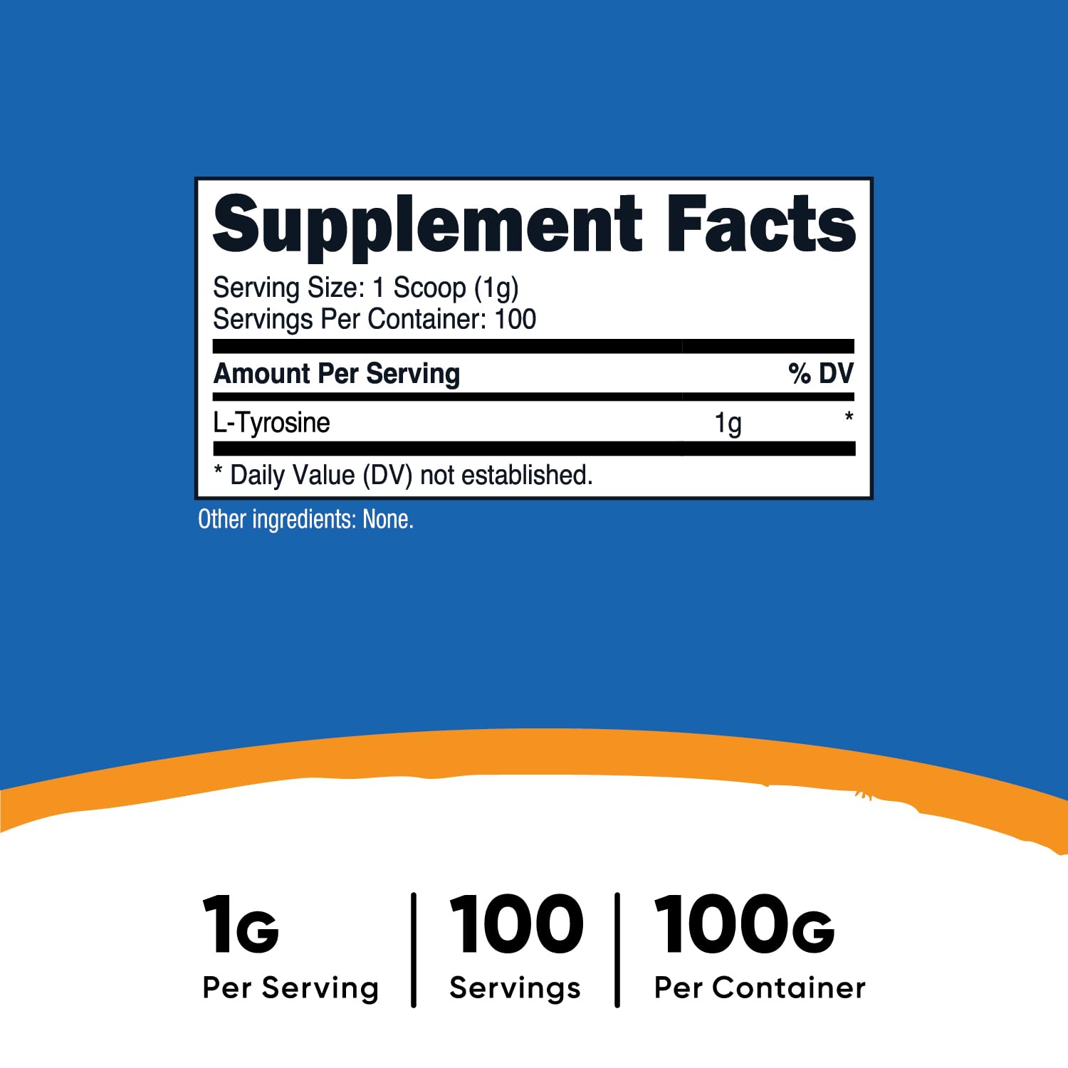 Foto 3 pulgar | Suplemento Nutricost L-tirosina En Polvo 100 G (100 Porciones) - Venta Internacional.